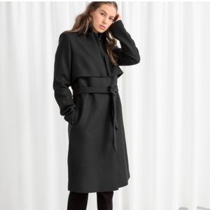 & Other Stories Belted Wool Trench coat - US sz 4 (NWT/UNWORN)